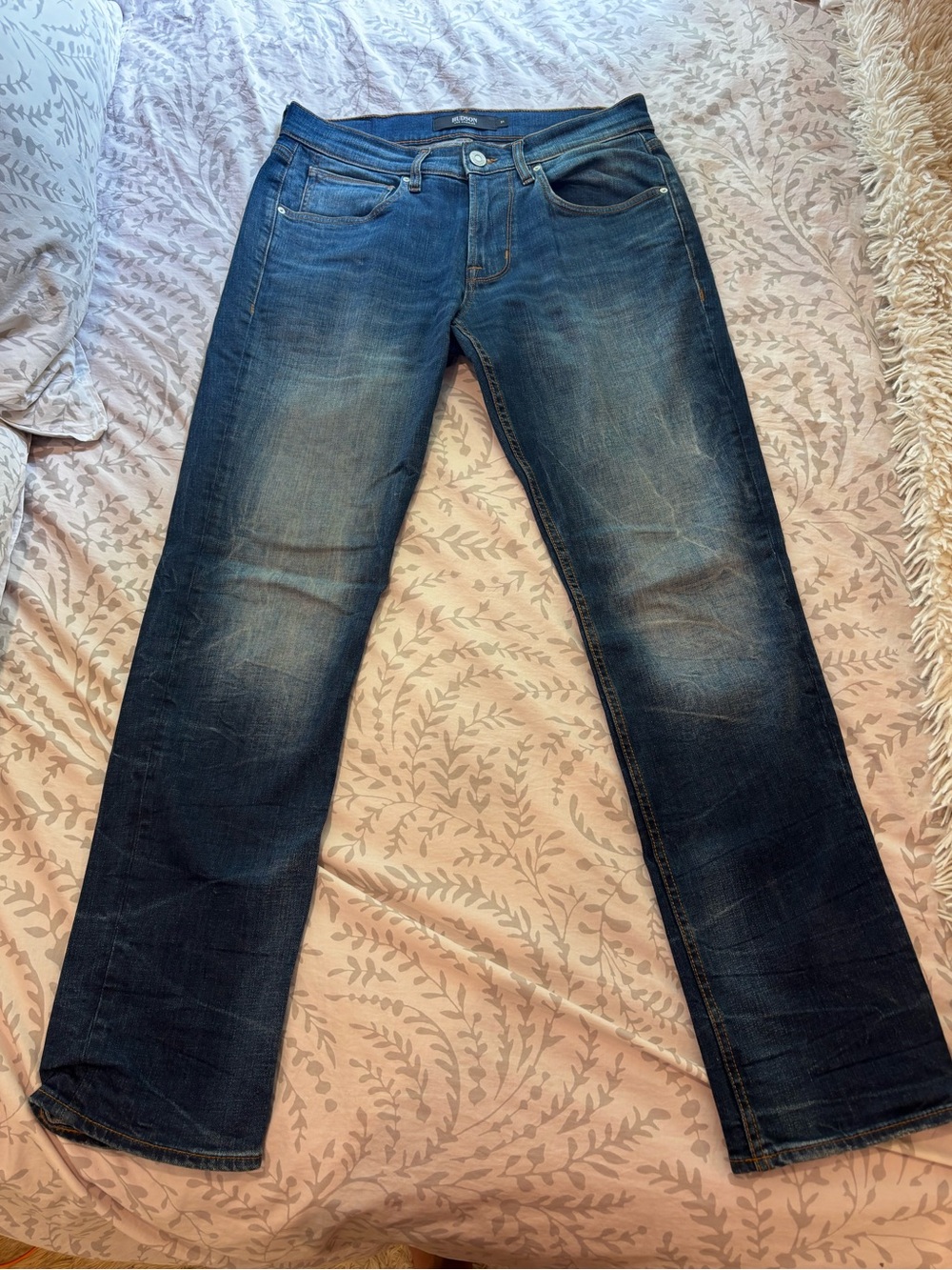 Men’s slim straight dark wash jeans